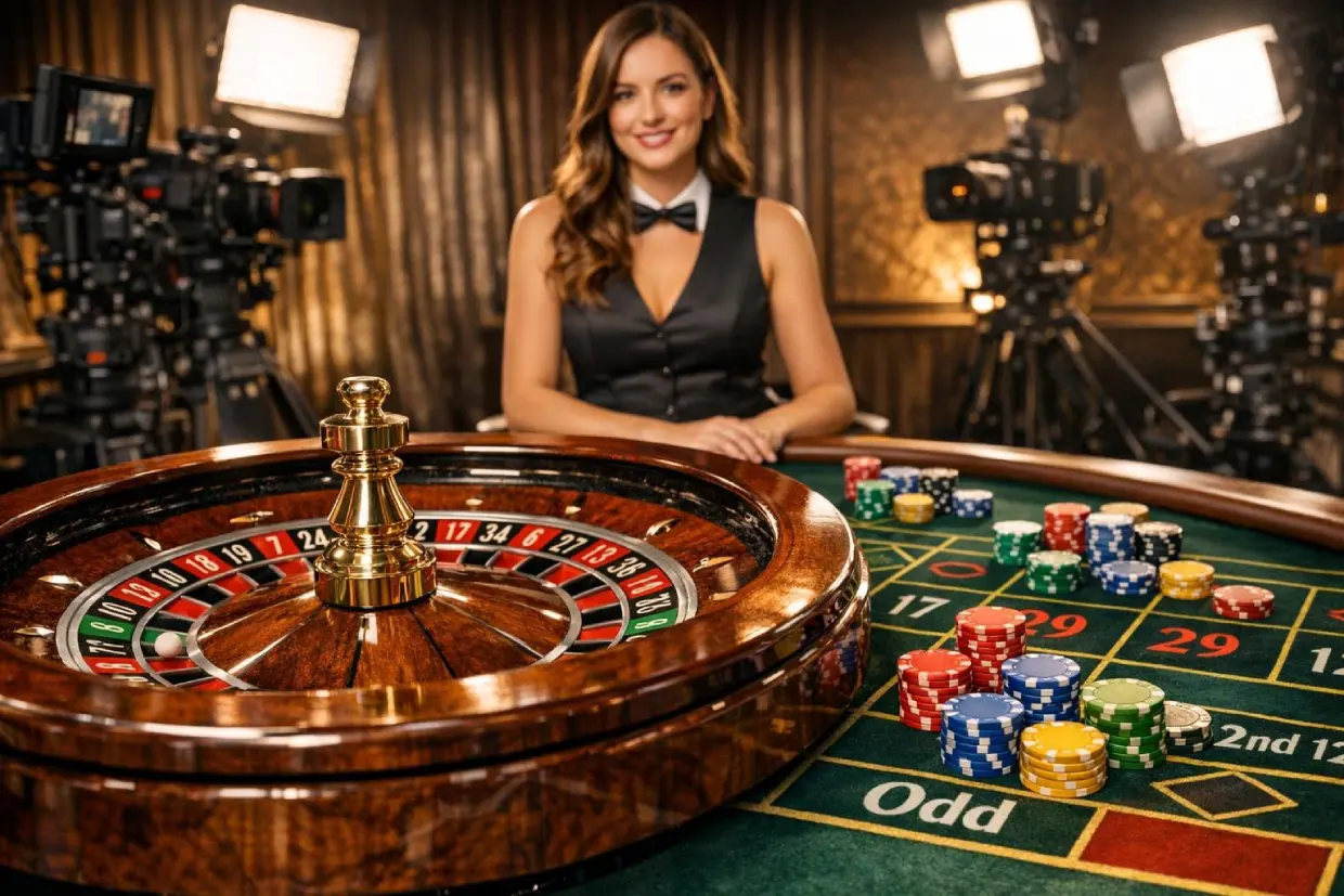live dealer roulette table at ReddyBook Casino streamed in HD